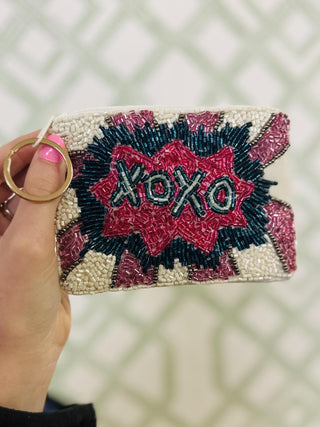 XoXo Beaded Coin Purse