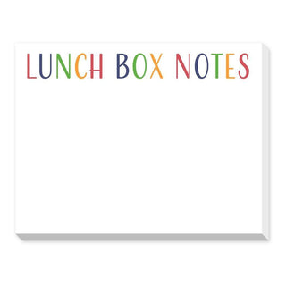 Lunch Box Notes stationery pad with 50 sheets for writing sweet notes, reminders, and lunchbox surprises.