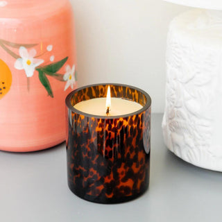 Sweet Grace Candle #064 in brown tortoise glass

10.2 oz Greenleaf candle in stylish tortoise vessel

Sweet Grace soy candle with warm oriental fragrance

Tortoise glass Sweet Grace candle with up to 70-hour burn

