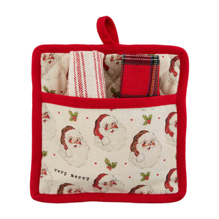 Santa Pot Holder Towel Set