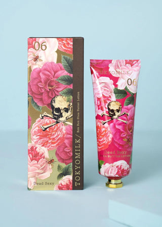 Tokyomilk Dead Sexy fragrance collection with floral skull packaging