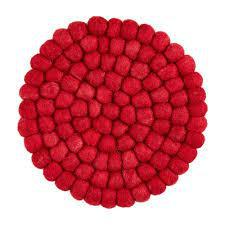 Red Pom Pom Trivet