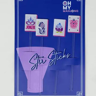 Mahjong Tile Acrylic Cocktail Stir Sticks