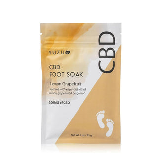 CBD Foot Soak packet with Epsom salt and sea salt blend