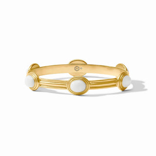 Julie Vos Portofino Stone Bangle White Jade