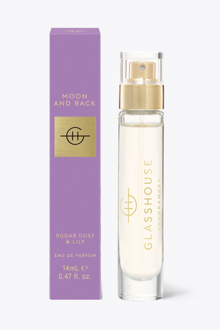 Glasshouse Moon & Back Parfum gourmand floral fragrance with raspberry and cream notes