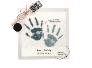 Personalized child handprint gift frame for parents