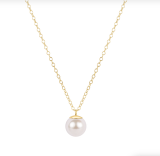 enewton Classic Pearl 8mm Charm Necklace Gold 16"