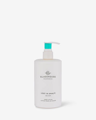 Luxury Glasshouse fragrance Lost in Amalfi candle packaging close-up