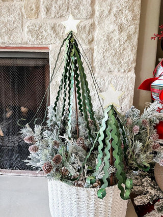 Ric Rac Green Trees Round Top