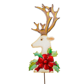 Elegant White Deer Head Round Top