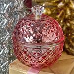 Metallic glass candle jars in pink, green, and yellow with jeweled tops

Set of decorative metallic glass candles in assorted colors and scents

Luxury holiday candles in metallic glass holders – pink blackberry peach, green sparkling citrus, yellow sweet currant

Colorful metallic glass candles with cutout design for glowing effect