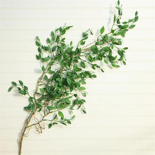 38-inch faux draping greenery pick with realistic cascading green leaves and natural vine stems, perfect for floral arrangements, shelves, mantels, and seasonal home décor.