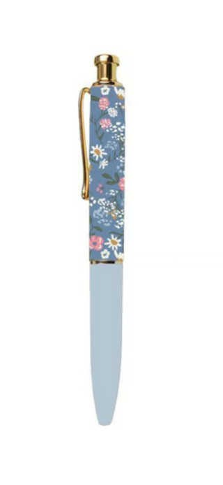 Floral Push Pens featuring colorful floral patterns and elegant gold accents
