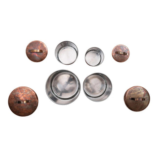 Decorative copper-finish stainless steel kitchen canister with lid