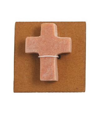 Small marble cross keepsake for prayer and comfort in portable size