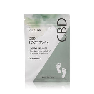 CBD Foot Soak packet with Epsom salt and sea salt blend