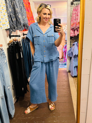 Denim Blue Gauze Set