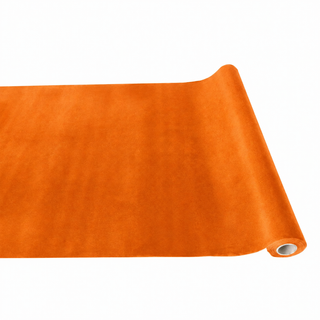 Orange Flocked Table Runner for Fall Table Décor