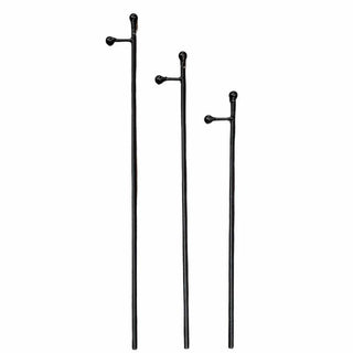 Round Top Poles Black