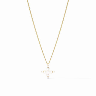 Gumdrop Cross Delicate Necklace Pearl Julie Vos