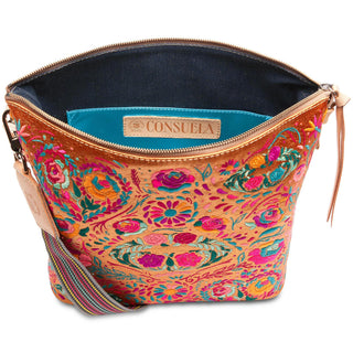 “Consuela Hobo Bronzer with metallic floral embroidery and woven strap”

“Bronzer Consuela bag with colorful embroidered flowers and leather trim”

“Consuela metallic embroidered hobo with adjustable crossbody strap”

“Interior of Consuela Hobo Bronzer with pockets and lanyard clip”

“Floral metallic Consuela Hobo Bronzer made in Mexico”