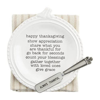 Mud Pie Thanksgiving Appetizer Towel and Spreader Gift Set