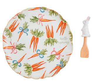 Carrot Pattern Platter Set