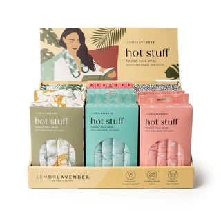 Hot Stuff heated neck wrap with spa seeds for microwave heat therapy