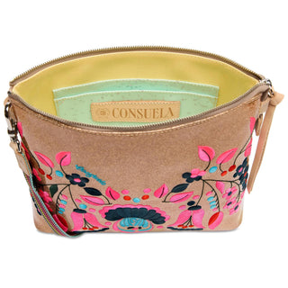 Consuela Lyla Downtown Crossbody with floral embroidery and gold glitter