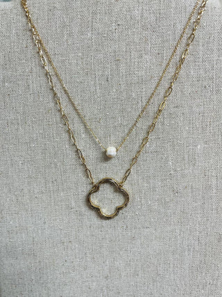 Clover Pearl Necklace