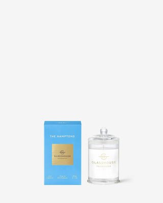 Luxury Glasshouse The Hamptons fragrance candle styled in modern home