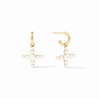 Gumdrop Cross Hoop & Charm Earring Julie Vos