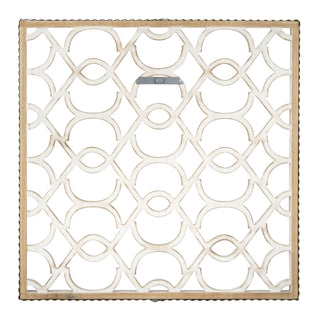 Round Top White Lattice Square Display