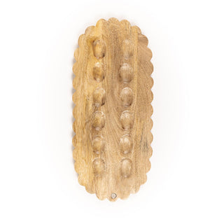 Scalloped wood egg board with magnetic feature

Wooden egg display board with scalloped edges

Magnetic egg board made from natural wood

Decorative scalloped egg tray for kitchen or serving

Farmhouse wood egg board with magnet detail