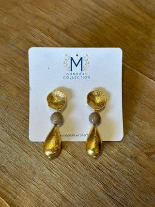 Neutral Gold Drop Earrings