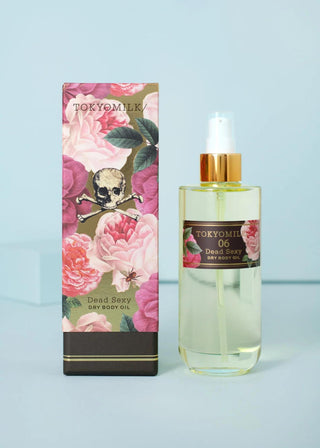 Tokyomilk Dead Sexy fragrance collection with floral skull packaging