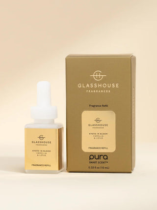 Pura smart fragrance vial with Kyoto In Bloom scent by Glasshouse Fragrances