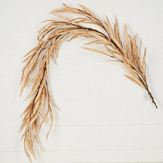 4.5 ft Garland-Foam Willow Leaves Beige