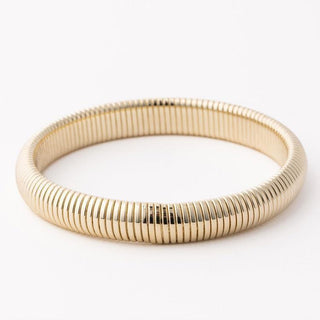 Gold stretch bangle bracelet minimalist jewelry