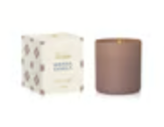 Capri Blue Terrazza Velluto Havana Vanilla scented candle in an elegant frosted glass vessel with an embossed gold lid.