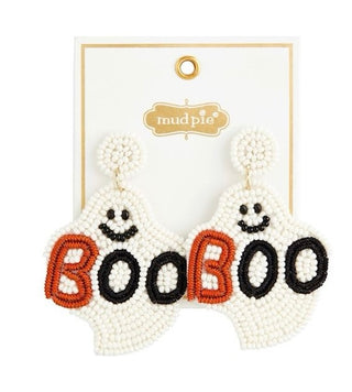 Ghost Boo Beaded Earrings