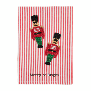 Christmas Nutcracker Beaded Towel