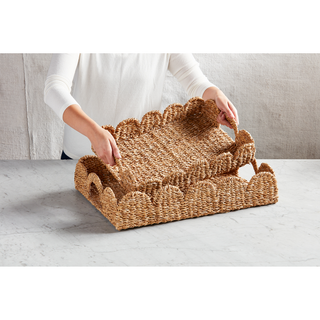 Rattan Scallop Tray-Small