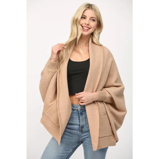 Ella Taupe Shawl Cardigan