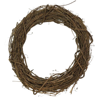24 inch natural grapevine wreath handcrafted from real grapevine branches for DIY decor.