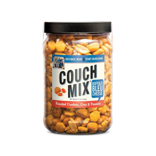 Couch Mix Buffalo Bleu savory snack mix with buffalo and blue cheese seasoning