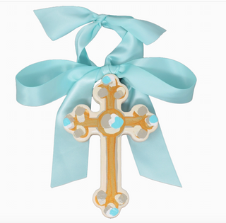 Hand-painted cross ornament with gold back and satin bow

Cross ornament signed by artist from Raleigh, NC

Colorful hand-painted wooden cross ornament with ribbon hanger

MDF hand-painted cross ornament with gold back and satin bow

Southern-style hand-painted cross ornament for home or holiday decor