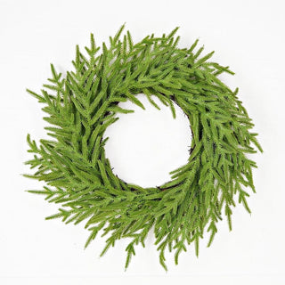 Twig Wreath-Soft Touch Evergreen Norfolk Pine