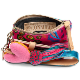 Consuela Ceci Combi wristlet wallet with colorful pouch, card holder, and tassel charm

Consuela Ceci Combi featuring vibrant patterned zip pouch and card slot wallet

Consuela Ceci Combi wristlet with detachable card wallet, zip pouch, and keyring

Compact Consuela Ceci Combi with wrist strap, card slots, and decorative tassel